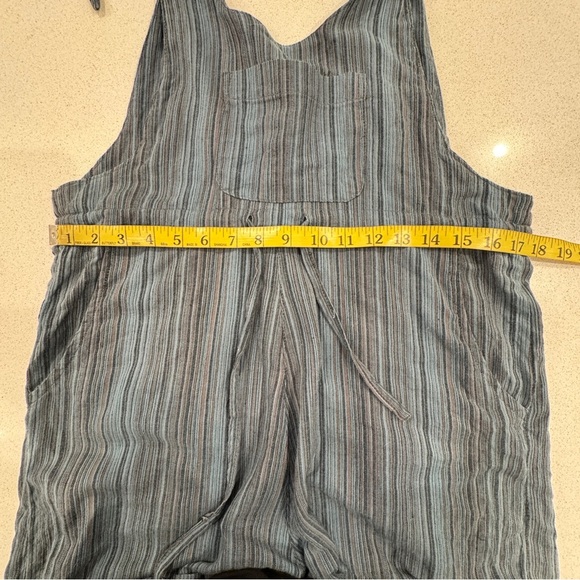 Lakhays Striped overall shorts size Small/Medium 100% cotton - Picture 7 of 9